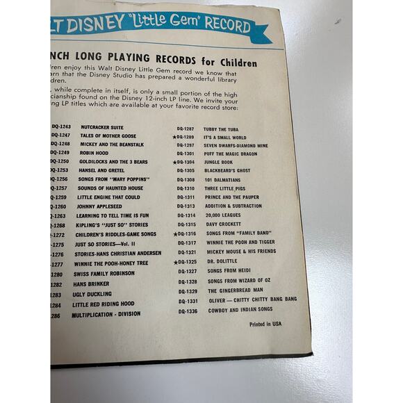 Vintage Disney Snow White and the Seven Dwarfs 1968 Vinyl Lp Record - Picture 5 of 8